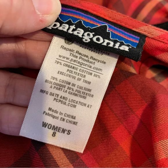 Patagonia Red Plaid asymmetrical Dress 8 - Picture 4 of 6